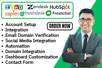 setup zoho zapier  hubspot pipedrive zendesk freshsales freshdesk freshchat