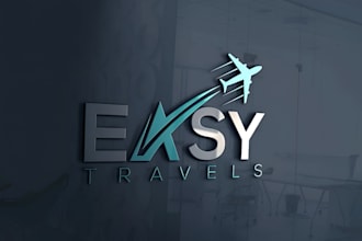 create minimalist creative travel agency logo design