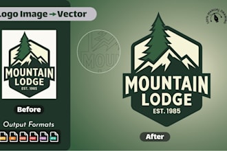 manually vector trace and redraw your logo to ai, eps or svg
