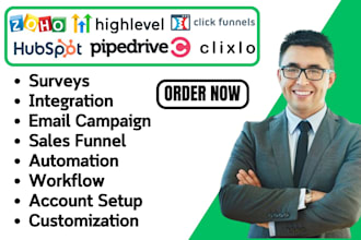 setup gohighlevel zoho zapier clickfunnels systeme io hubspot pipedrive clixlo