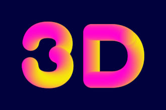 stunning 3d and convert 2d to 3d logo with HD quality