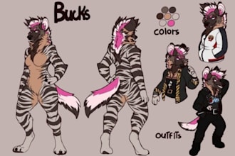 draw furry reference sheet nsfw furry furry art fursona character design oc