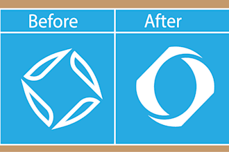 vectorize, revamp, resize, retrace,or renew your low quality logo