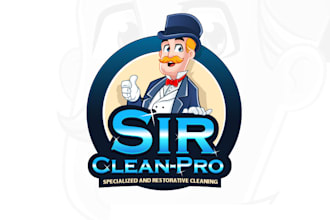 design professional cleaning restoration company logo
