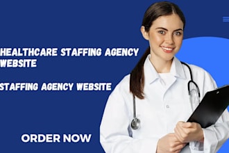 design healthcare staffing agency website, recruitment website, homecare website