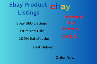 do ebay listing, ebay product listing, ebay SEO listing
