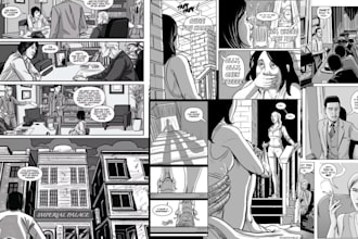 draw manga comic illustration mage page comic page storyboard as manga artist