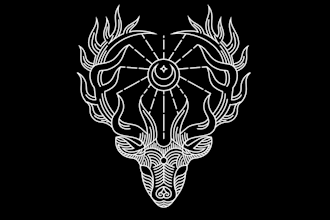 design sacred deer wapiti logo
