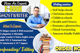 professional self help ebook ghostwriter amazon kdp, romance and christian ebook