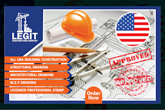 draw garage conversion, adu, and deck blueprints review and stamp in USA
