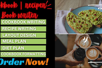 write, design and format cookbook, recipe book for KDP, kindle, amazon