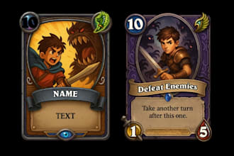do card game, card illustration, board game, playing cards, card game design