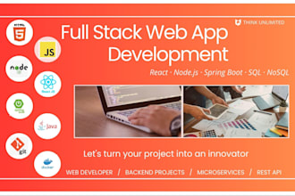 develop a full stack web app using react, node js and java spring boot