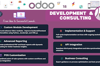 provide odoo customization, fixes, and development services