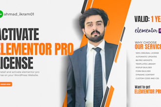 install and activate elementor pro agency license