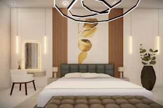 design and 3d render your residential interiors