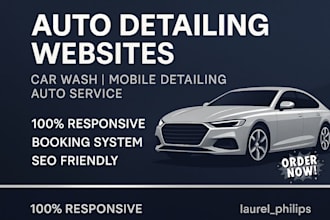 create mobile detailing website, car wash website, auto detailing website