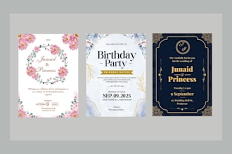 design party cards, birthday cards, wedding cards, business cards in low price