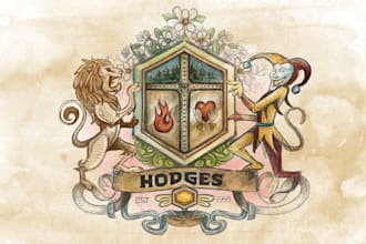 design family coat of arms logo