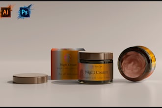 do create cosmetic label , packaging , product label and box