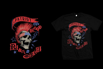 design patriot punk theme logo