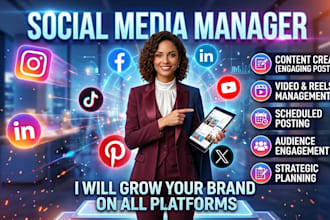 be your socioal media manager instagram facebook markiting