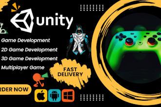develop game in 2d, 3d for PC, andriod, ios and web in unity game development