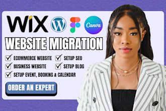 transfer migrate wix to wordpress convert canva figma clone wix website design