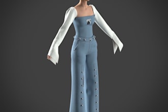 do 3d clothing model, shirt, blouse, jacket , garment ,3d fashion textile model