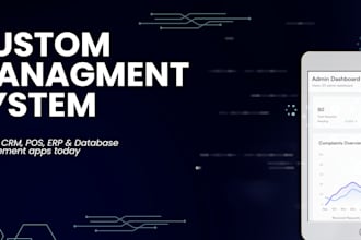 create erp, crm, pos and database managment systems