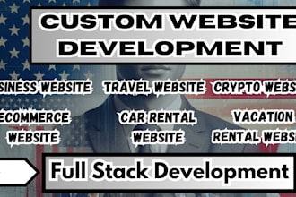do custom website development, full stack developer, front end backend developer