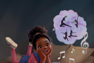 do beautiful  african american illustration children book kids story book