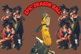 create epic dragon ball fan art or custom dragon ball z original character anime