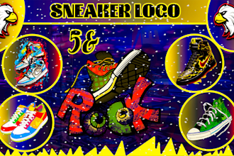 design customized shoes logo, sneaker , for your business or store