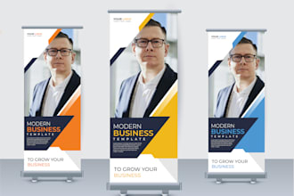 design roll up banner, pull up banner, billboard, and yard sign