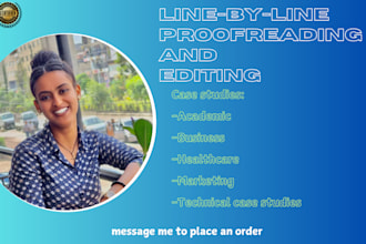 proofread and copy edit your case studies