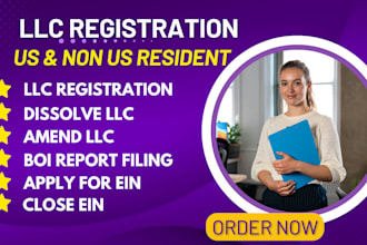 register US llc, wyoming, ein, boi report, dissolve llc, llc registration UK ltd