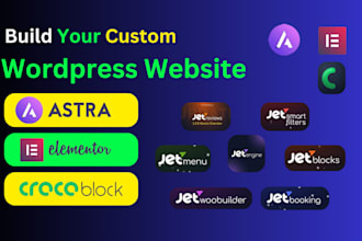 build custom website using crocoblock jet engine elementor