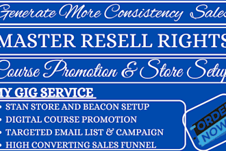 promote master resell right course and high converting leads