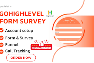 design gohighlevel form survey questionnaire lead capture integration website