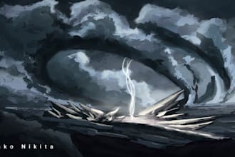 make atmospheric illustrations for you