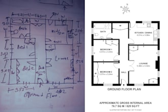 redraw real estate agents marketing floor plan in 24 hours