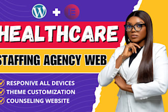 build healthcare staffing agency website, healthcare agency, homecare website