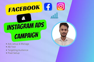 set up facebook ads,instagram advertising and fb ads manager