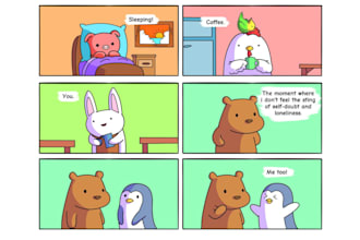 draw funny comic strip illustration, cartoon book design, doodle webcomic