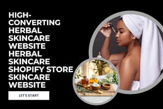 design herbal skincare website herbal skincare shopify store skincare website