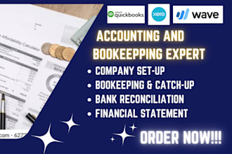 handle xero and quickbooks reconciliation and wave bookkeeping clean up setup