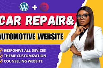 design car repair servicing website automotive booking site auto repair website