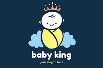 create adorable kids baby logo, baby products design