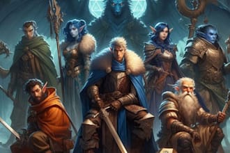 create your dnd character and create art for your party